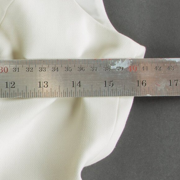 BCBG MAXAZRIA Abrielle Sleeveless Top Structured Peplum Zipper Ivory Vest S - Picture 9 of 14